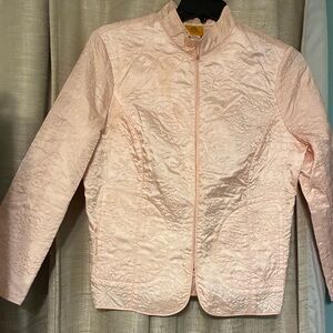 Ruby Rd. Light Pink Quilted Bomber Jacket